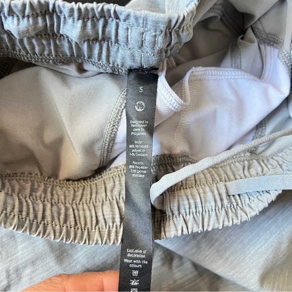Lululemon Men’s Pace Breaker Unlined Athletic Heather Gray Shorts Size Small - Picture 8 of 10